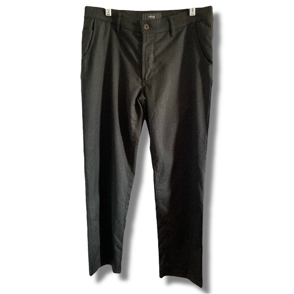 Brax Dark Green Colin 5 Pocket Regular Fit Pants Size 34W